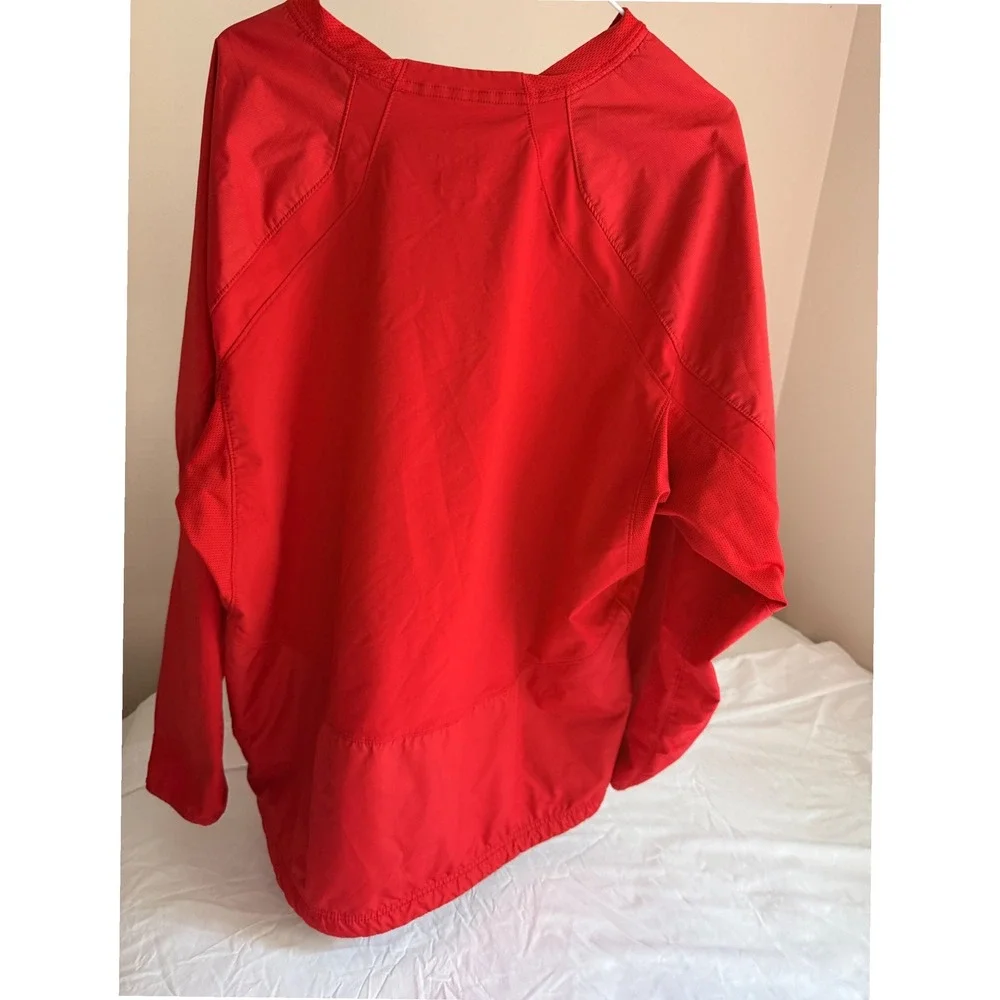 Nike Cincinnati reds Baseball Dri-FIT Red Windshirt Pullover V-Neck Mens XL